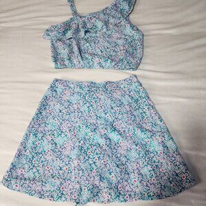 Speechless Kids Girls XL 14/16 2-Piece Set Floral Top & Skirt Outfit Boho
